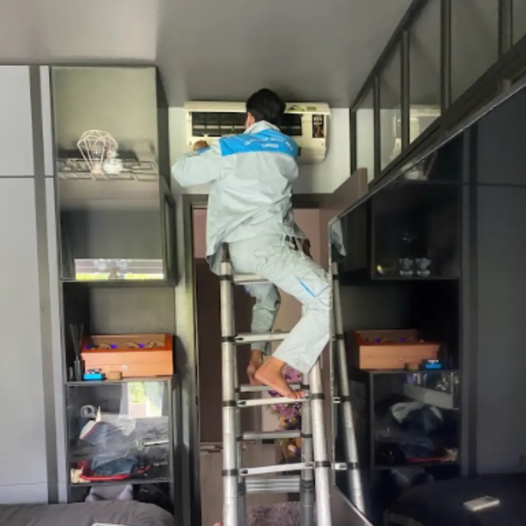 Vệ sinh máy lạnh treo tường sạch khuẩn