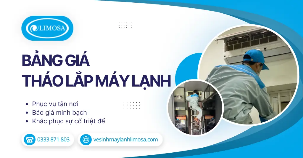Bảng giá tháo lắp máy lạnh