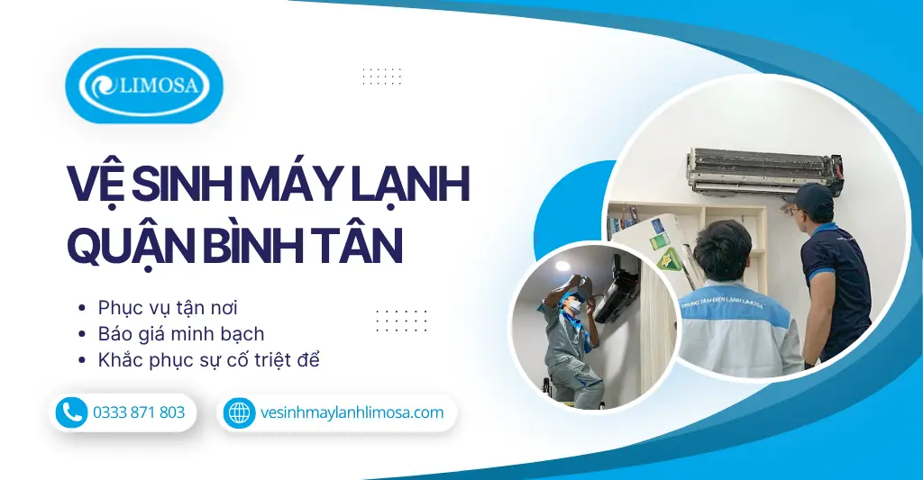 Vệ sinh máy lạnh Quận Bình Tân
