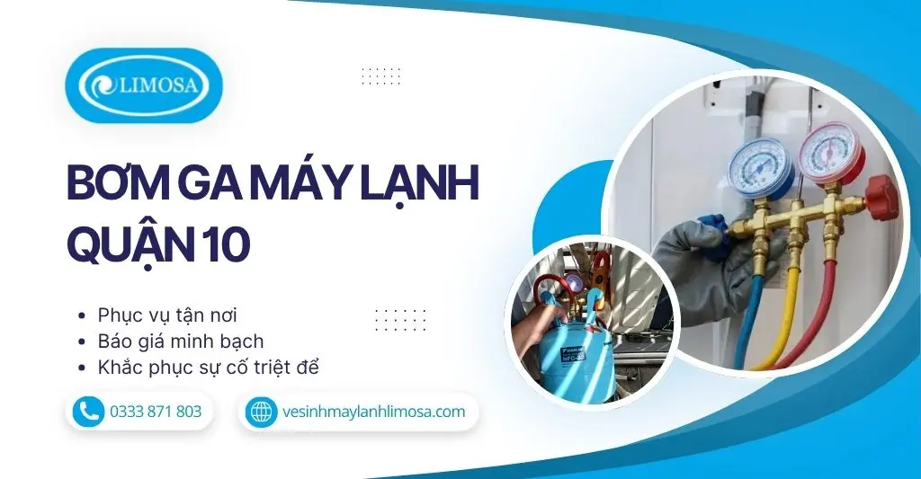 Bơm Ga Máy Lạnh Quận 10