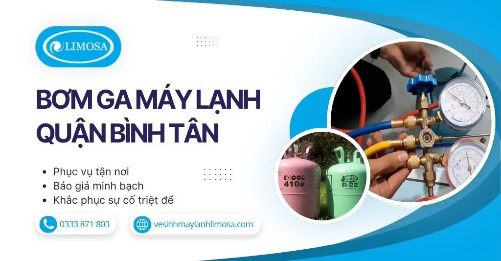 Bơm Ga Máy Lạnh Quận Bình Tân