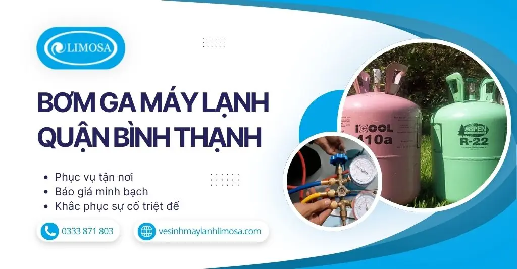 Bơm Ga Máy Lạnh Quận Bình Thạnh