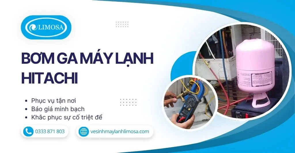 Bơm ga máy lạnh Hitachi